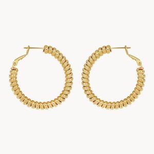 Spiral gold hoops